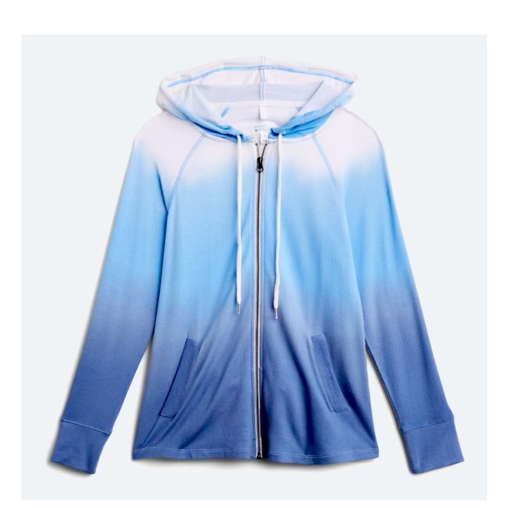 Market and Spruce Ombré Zipper Hoodie